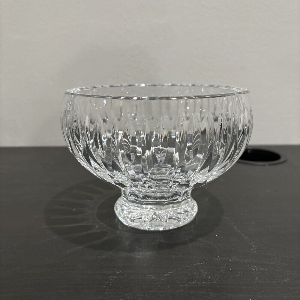 Marquis by Waterford Crystal Sheridan Footed Bowl Vintage 6 inch Centerpiece